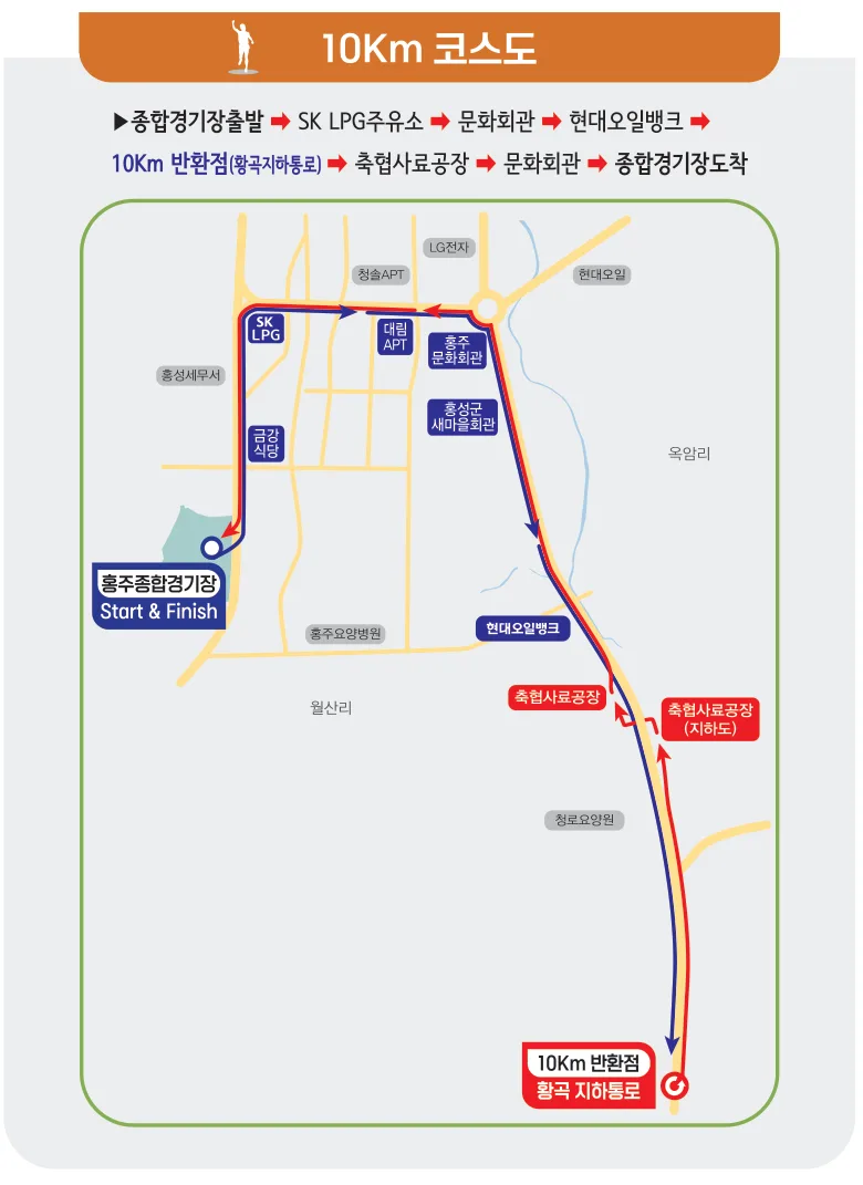 제26회 홍성마라톤 코스 2