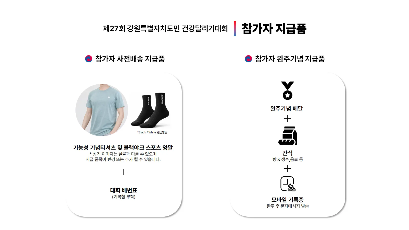 2026 3.1절기념 제27회 건강달리기 사은품 1